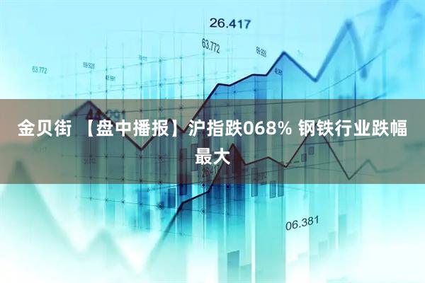 金贝街 【盘中播报】沪指跌068% 钢铁行业跌幅最大